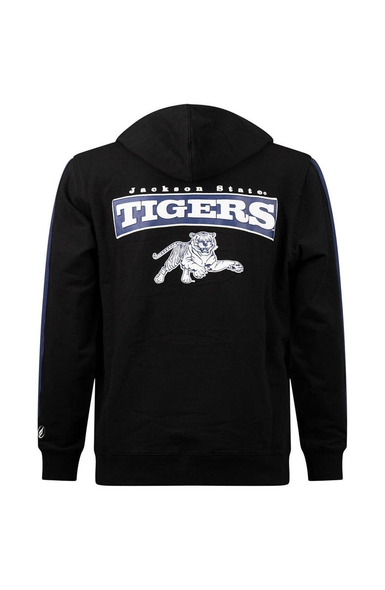 FISLL Men's FISLL Black Jackson State Tigers Oversized Stripes Pullover Hoodie, Alternate, color, Black
