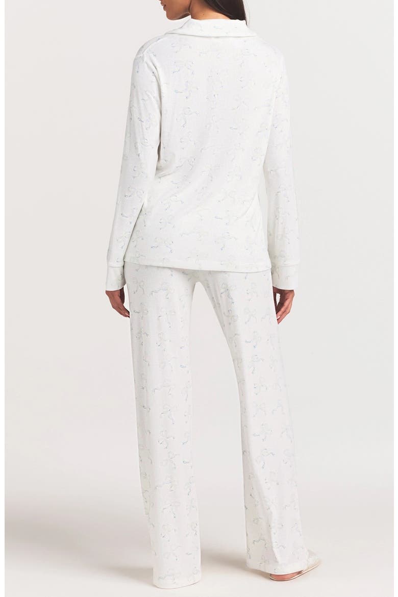 Soft Lounge Pajamas, Alternate, color, IVORY PEARL BOWS PRINT