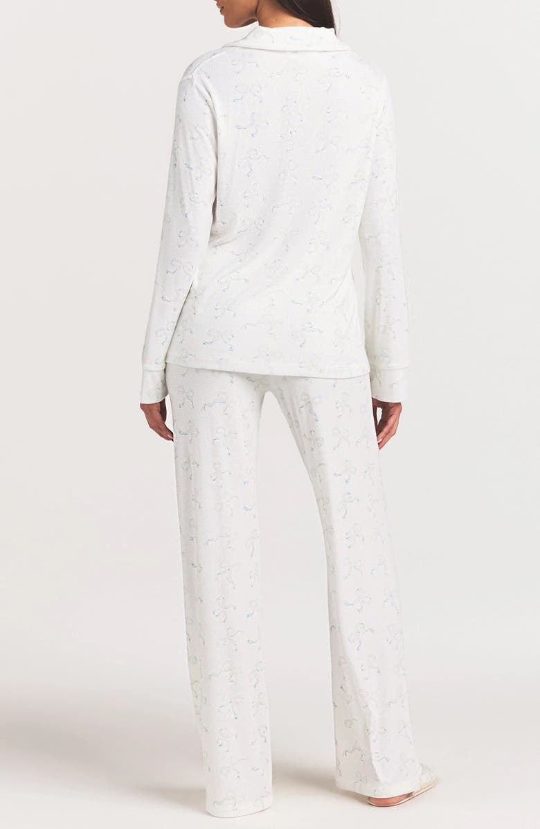 SKIMS Soft Lounge Pajamas, Alternate, color, Ivory Pearl Bows Print