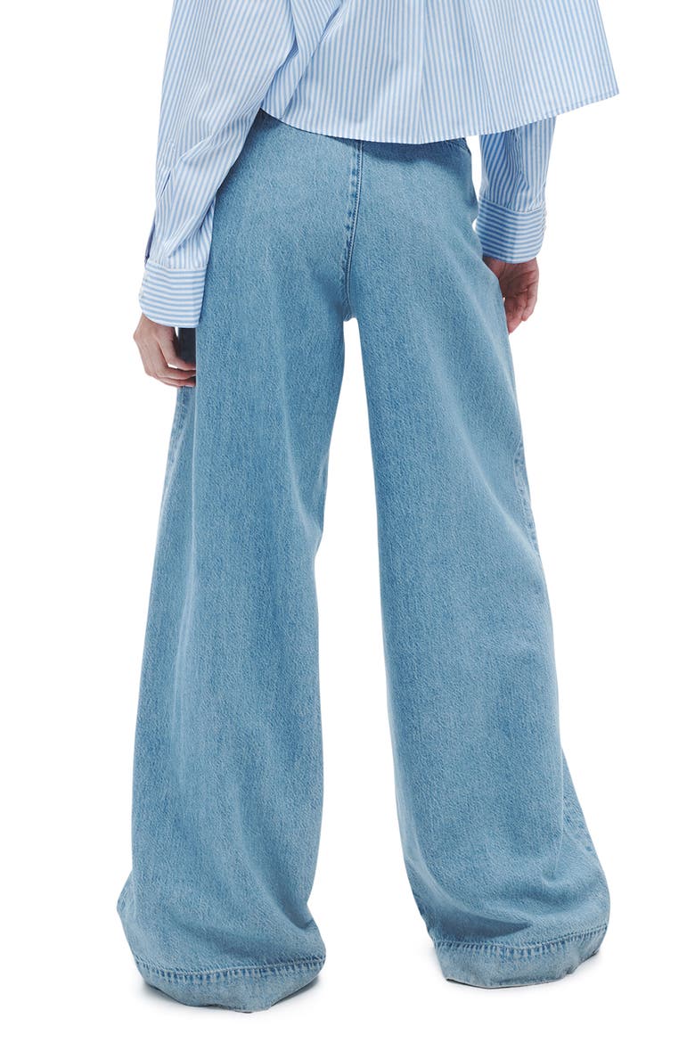 Abigale Featherweight Pleated High Waist Baggy Jeans, Alternate, color, BILLIE