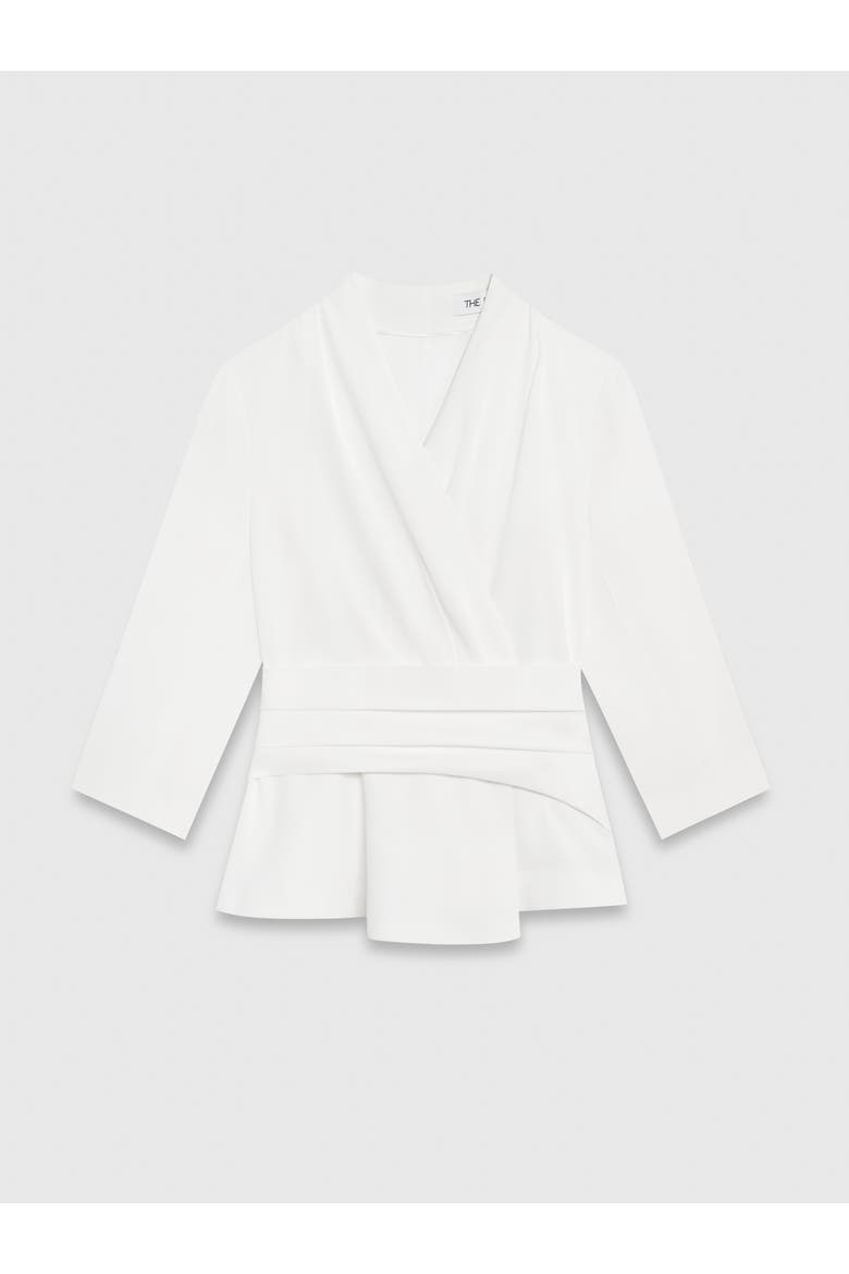Clever Crepe Belleville Blouse, Alternate, color, White