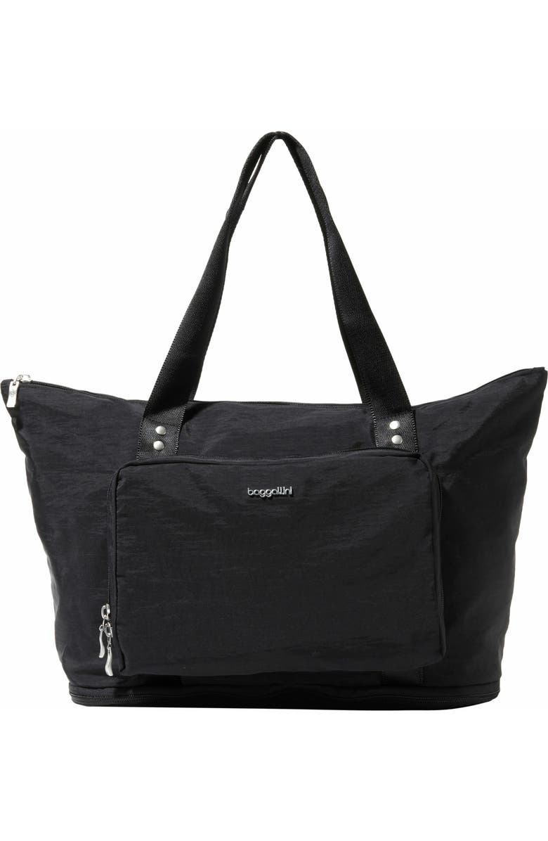 BAGGALLINI Carryall Expandable Packable Weekender Tote Bag, Main, color, Black