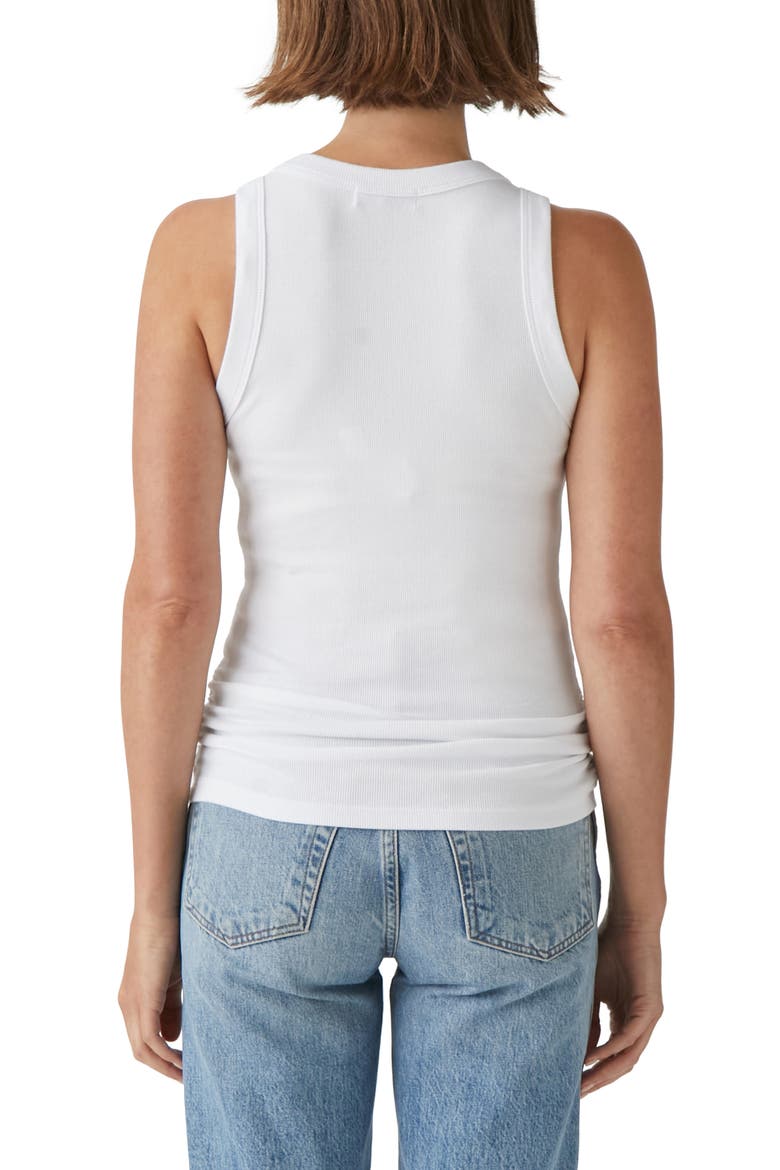 Blanche Side Ruched Tank, Alternate, color, WHITE
