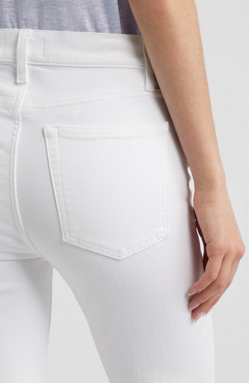 Frame Le Crop Flare Mini Slits Jeans In White In White