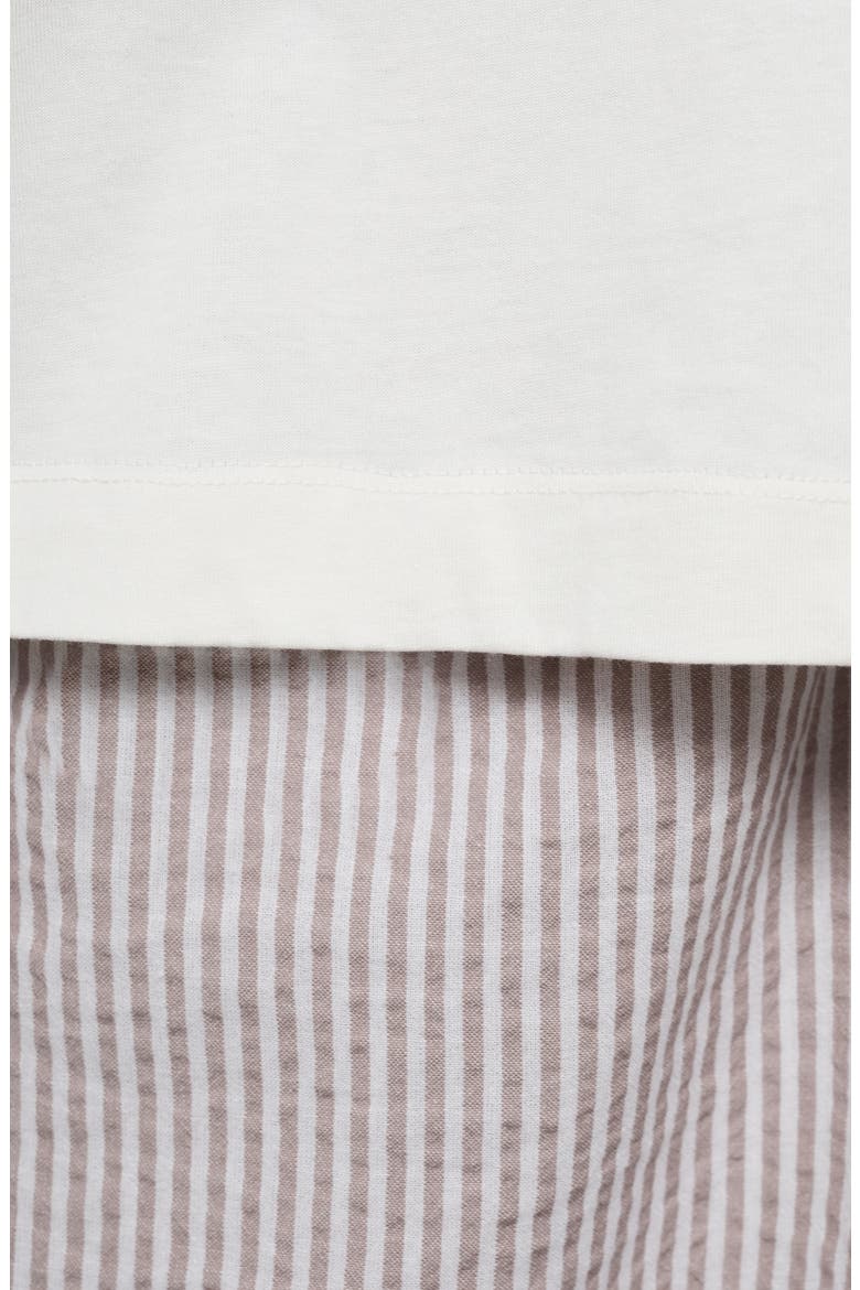 Cotton Seersucker Pajamas, Alternate, color, MEDIUM BROWN
