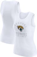 WEAR by Erin Andrews Women's WEAR by Erin Andrews White Jacksonville Jaguars Ribbed Graphic Tank Top
