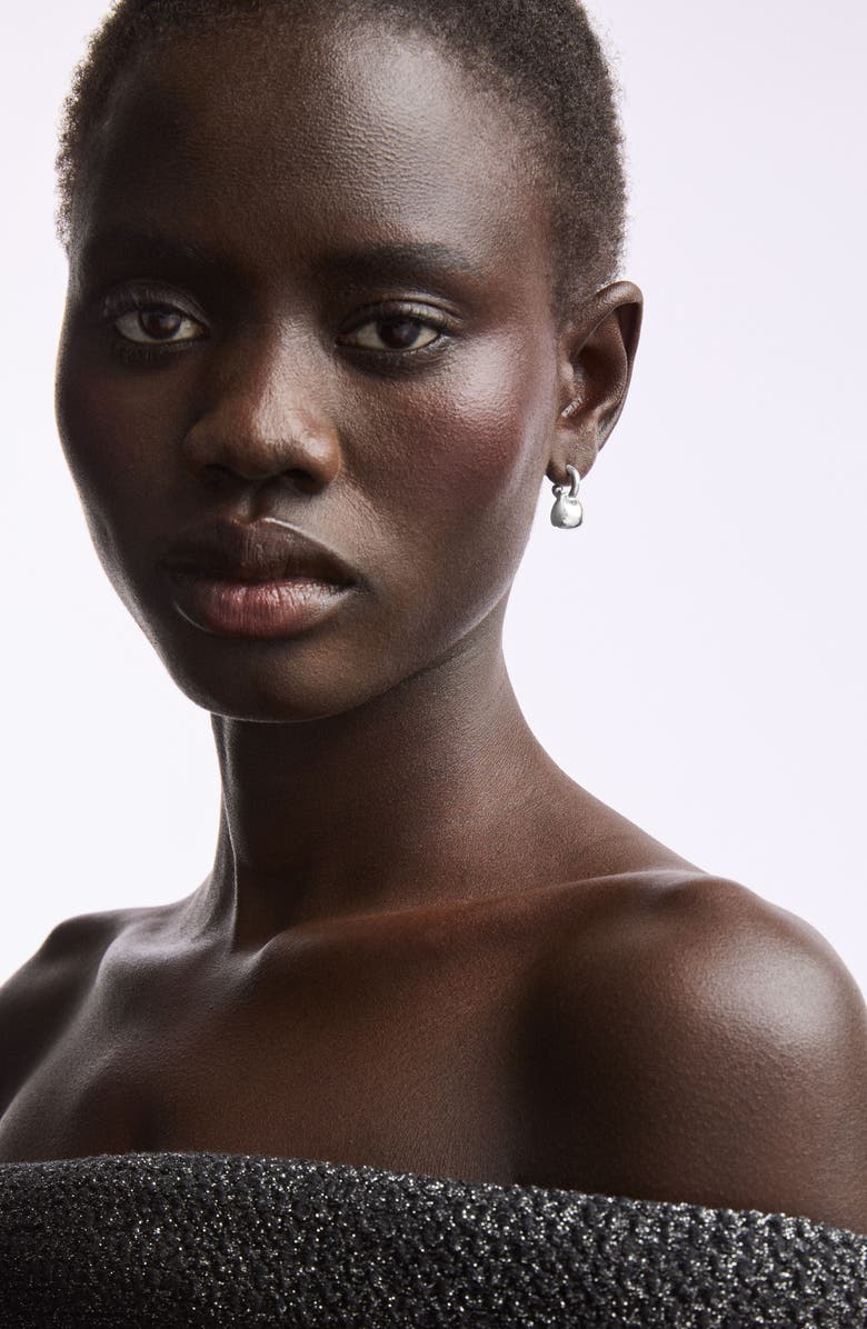 Susan Caplan 1980s Vintage Silver Drop Earrings, Alternate, color, Silver