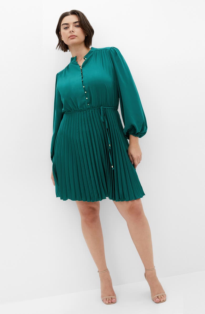 City Chic Halle Long Sleeve Minidress, Alternate, color, 