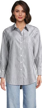 Lands' End No Iron Oversized Poplin Extra Long Tunic