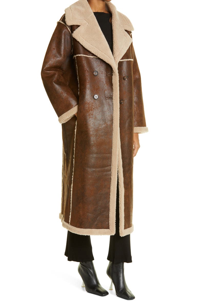 Jetz Faux Shearling Coat, Alternate, color, CHOCO BROWN SHEARLING
