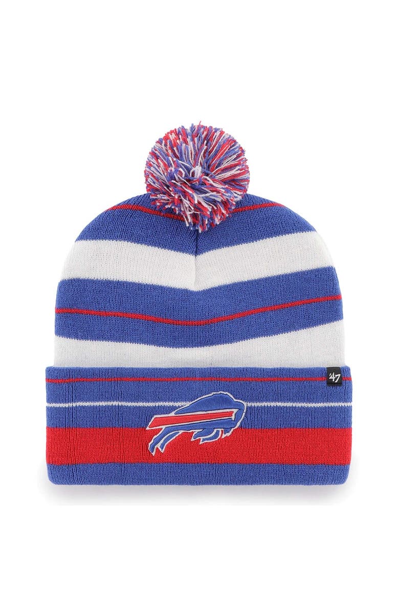 '47 Men's '47 Royal Buffalo Bills Powerline Cuffed Knit Hat with Pom, Main, color, Royal