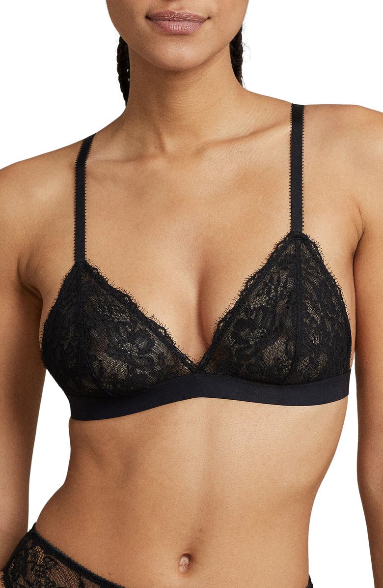 Polo Ralph Lauren Triangle Lace Underwire Bra, Main, color, 