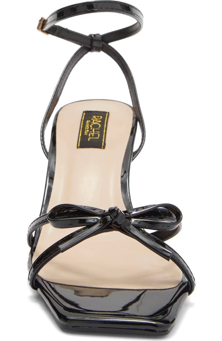 RACHEL Rachel Roy Sybil Bow Ankle Strap Sandal, Alternate, color, Black Patent