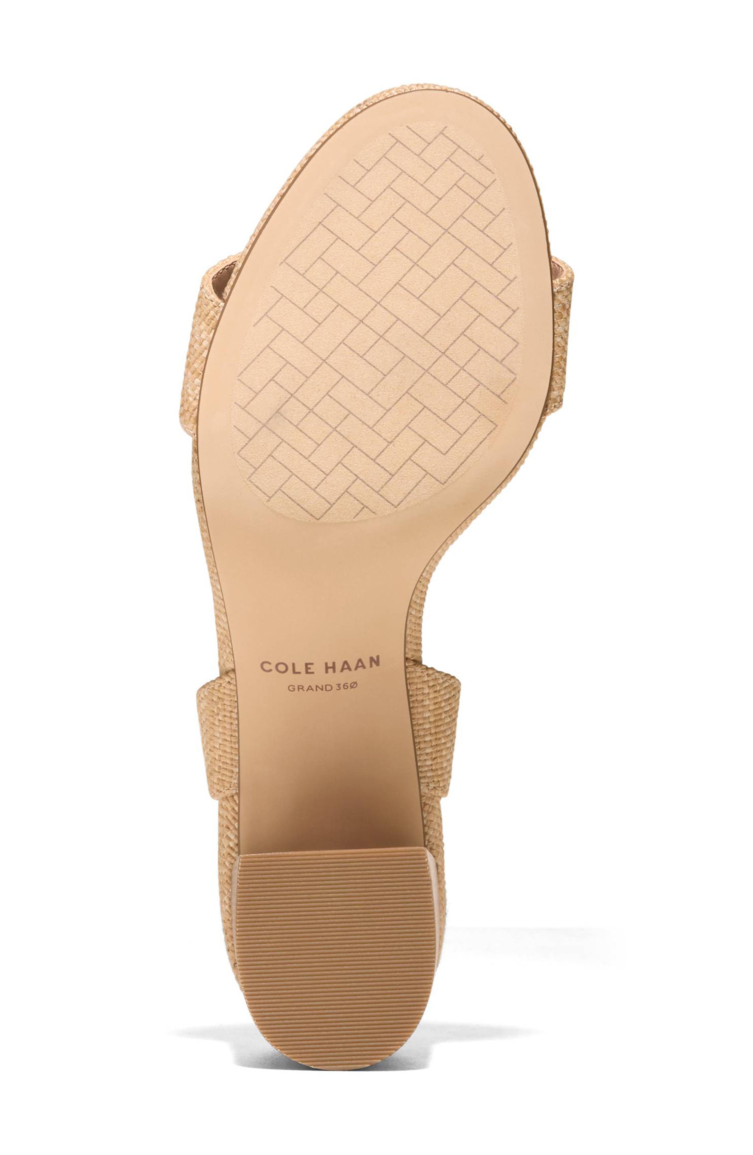 Cole Haan Josie Block Heel Sandal, Alternate, color, Raffia