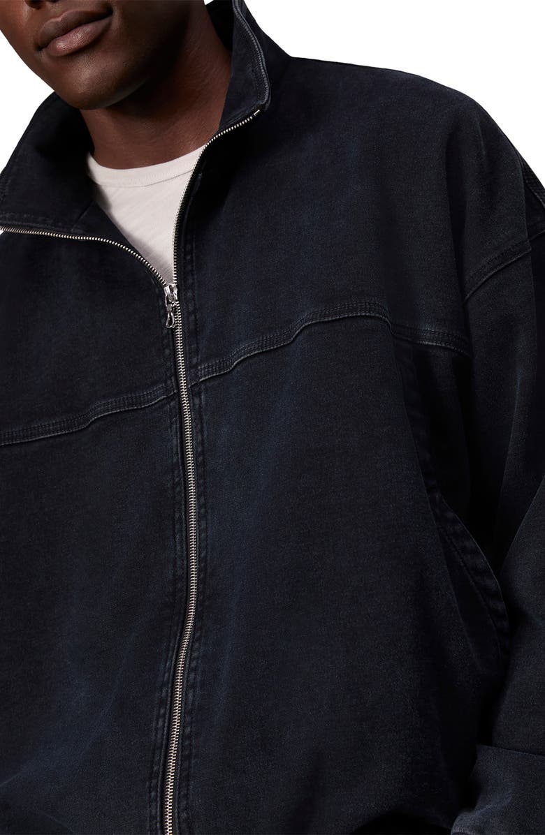 rag & bone Stride Denim Track Jacket, Alternate, color, Inkwell