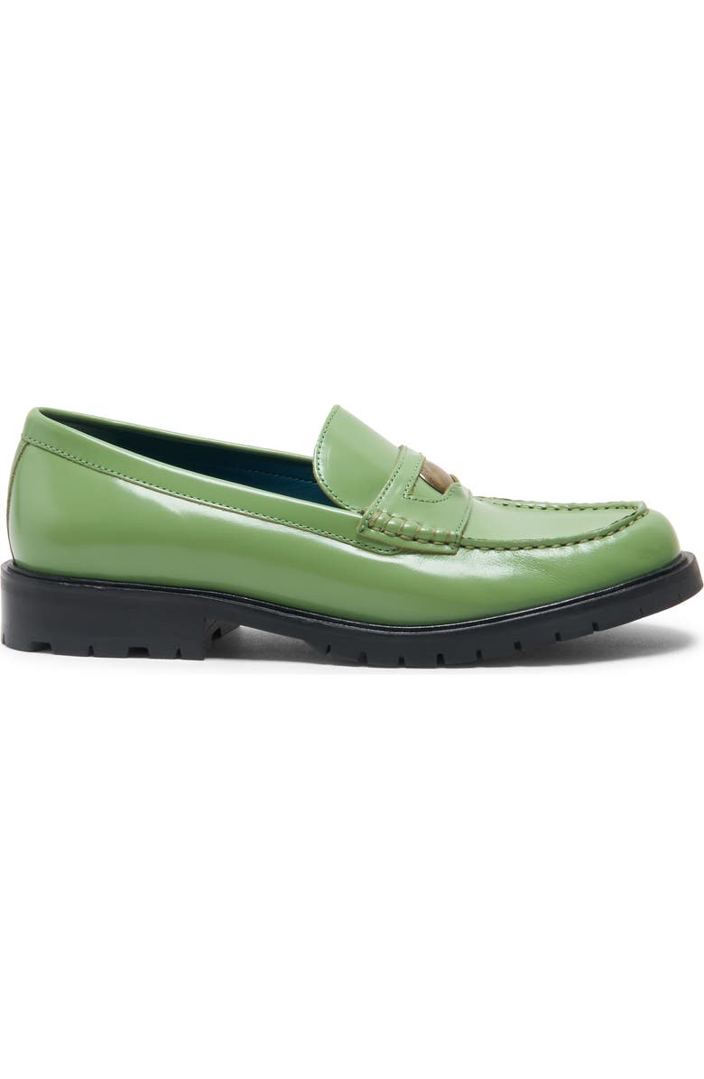 Free People Liv Penny Loafer, Alternate, color, Green Apple