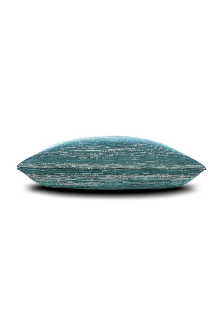 Textured Indoor & Outdoor Woven Accent Pillow, Alternate, color, Lagoon