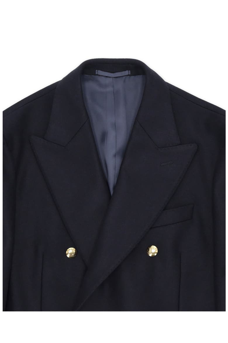 Double Breasted Wool Blazer, Alternate, color, Blue