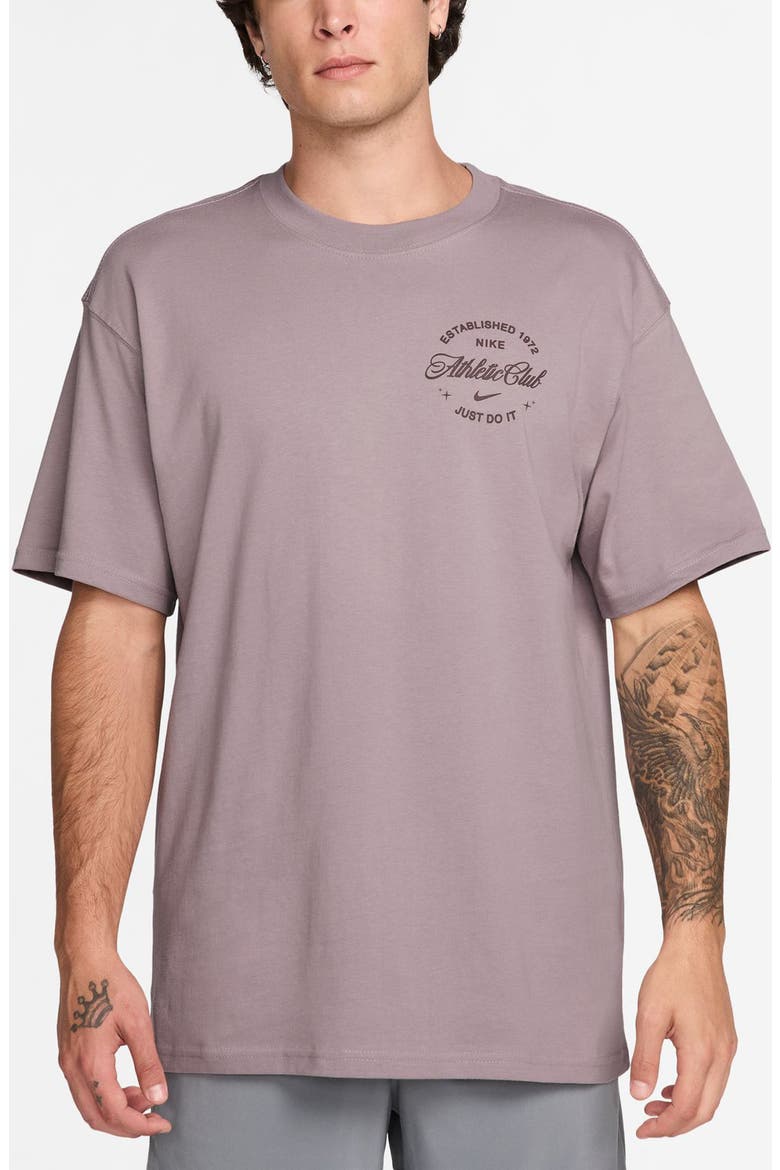 Athletic Club Cotton Graphic T-Shirt, Main, color, LIGHT VIOLET/ PALE IVORY