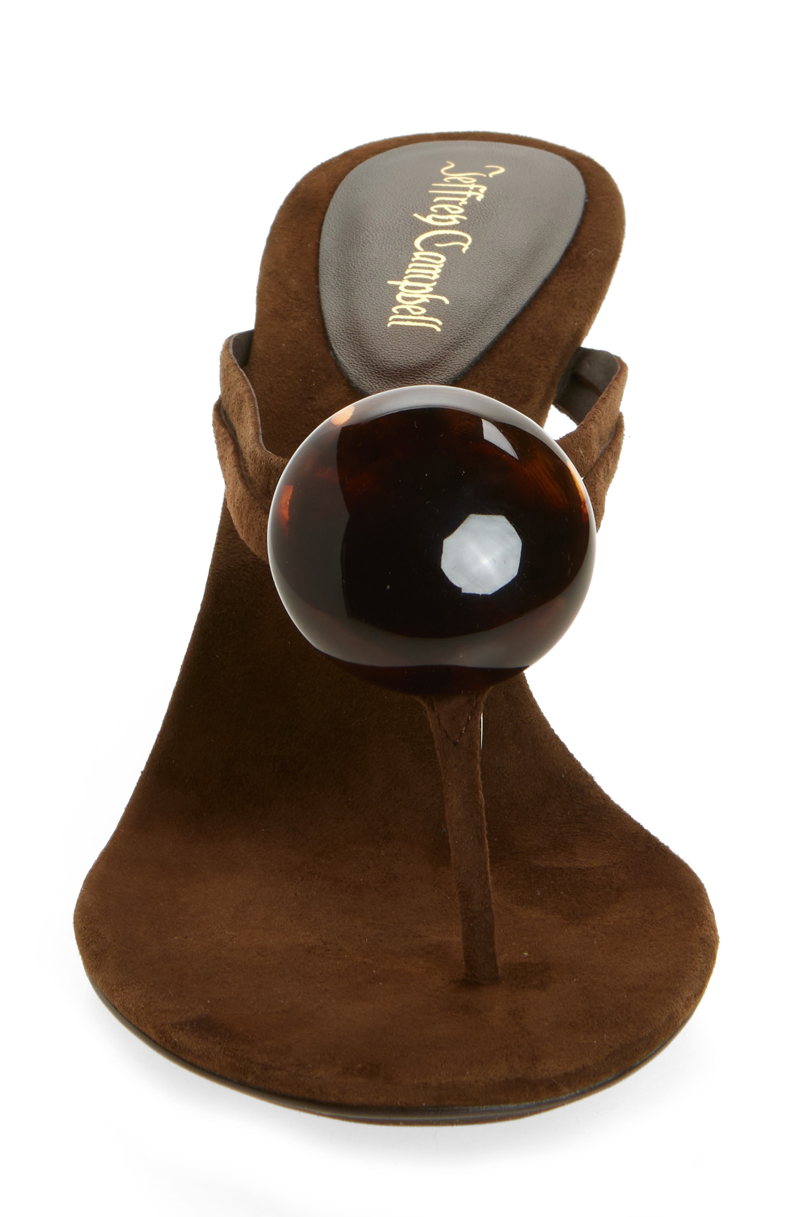 Jeffrey Campbell Nimora Slide Sandal, Alternate, color, Brown Suede Combo