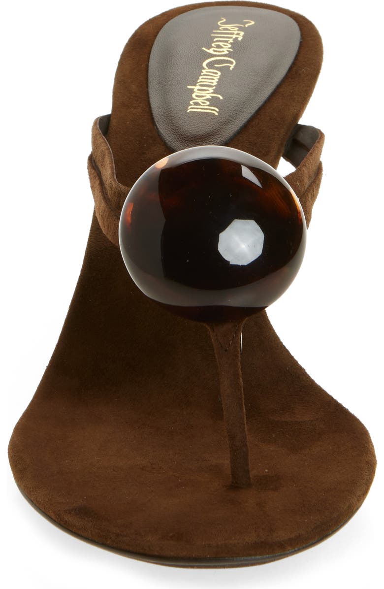 Jeffrey Campbell Nimora Slide Sandal, Alternate, color, Brown Suede Combo