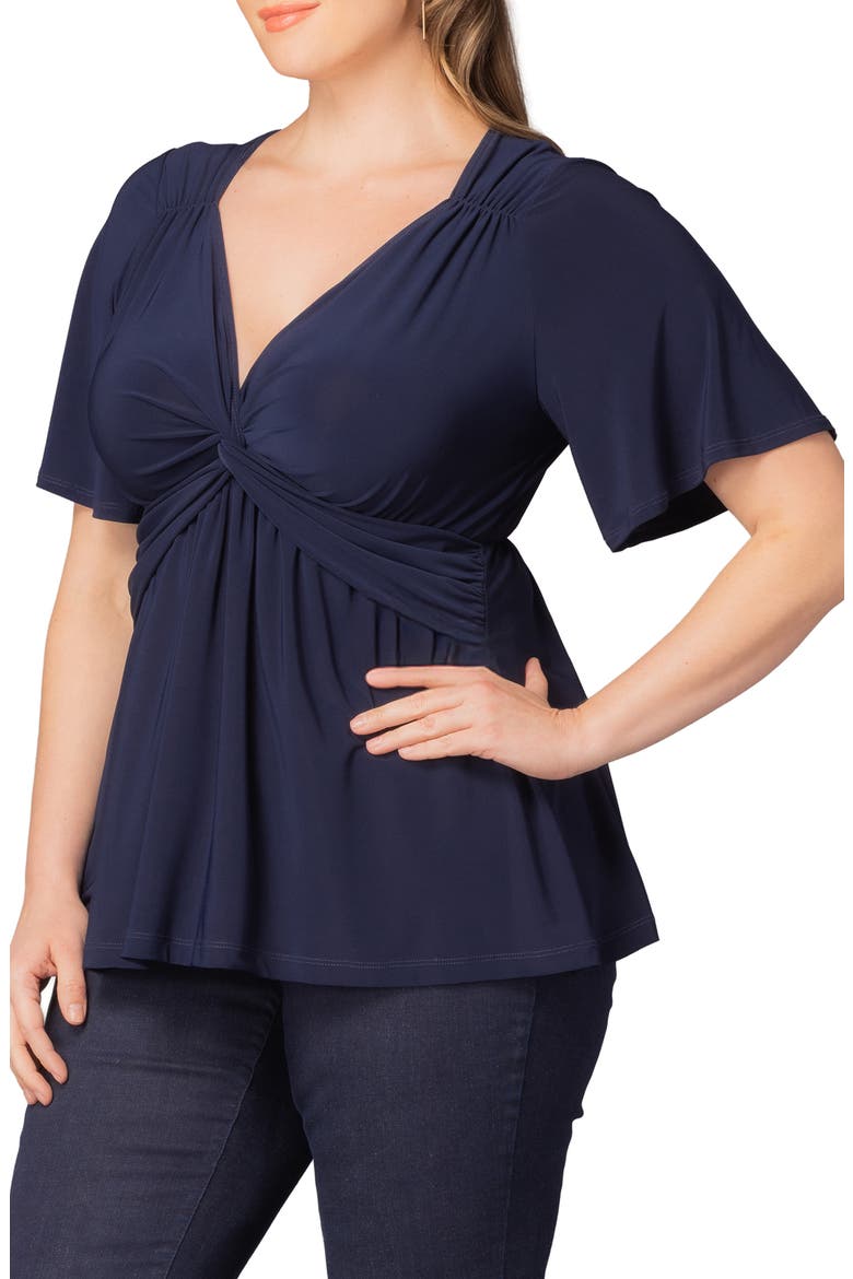 Abby Twist Front Top, Alternate, color, NOUVEAU NAVY