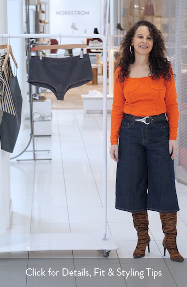 Blanc Denim Microshorts, sales video thumbnail