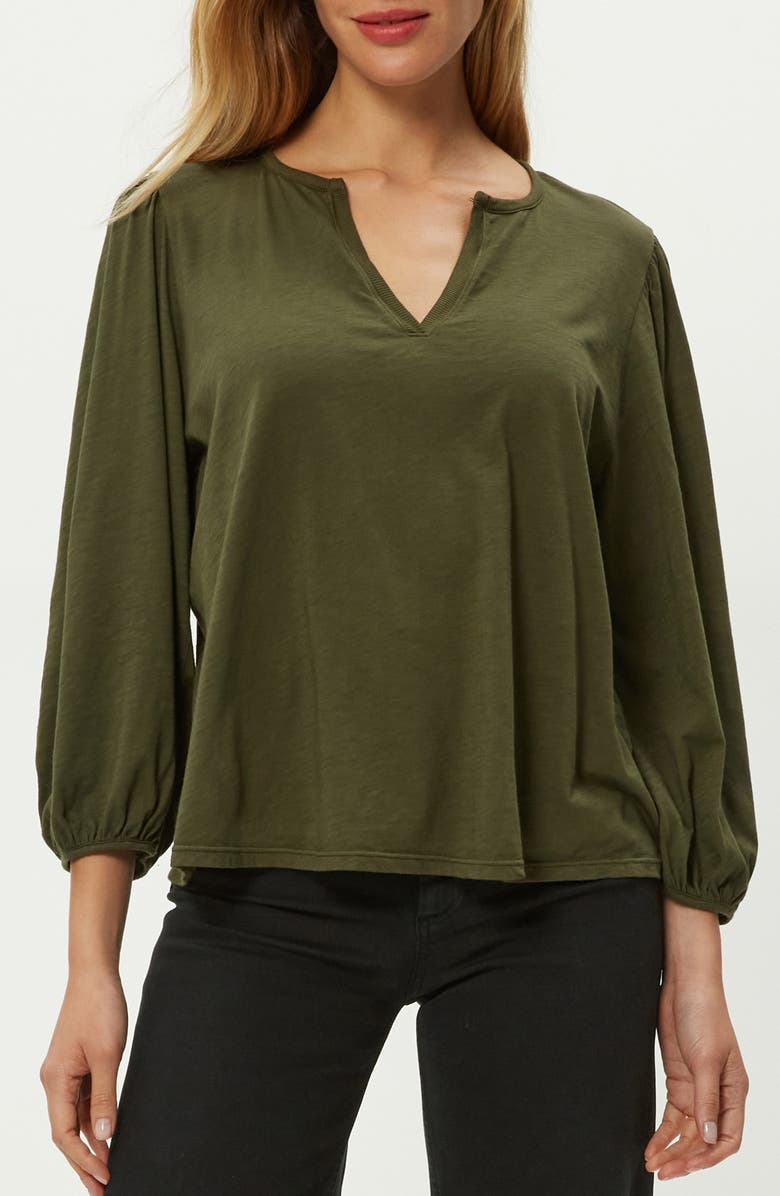 Michael Stars Gabi Supima Cotton Puff Sleeve Top, Main, color, 