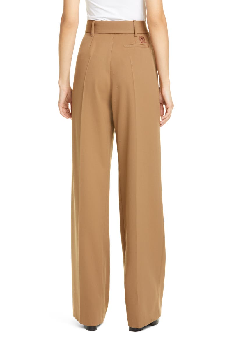 Wide Leg Cotton Blend Chino Pants, Alternate, color, CORNSTALK