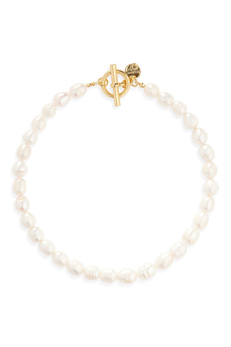 Freshwater Pearl Necklace, Main, color, GOLD
