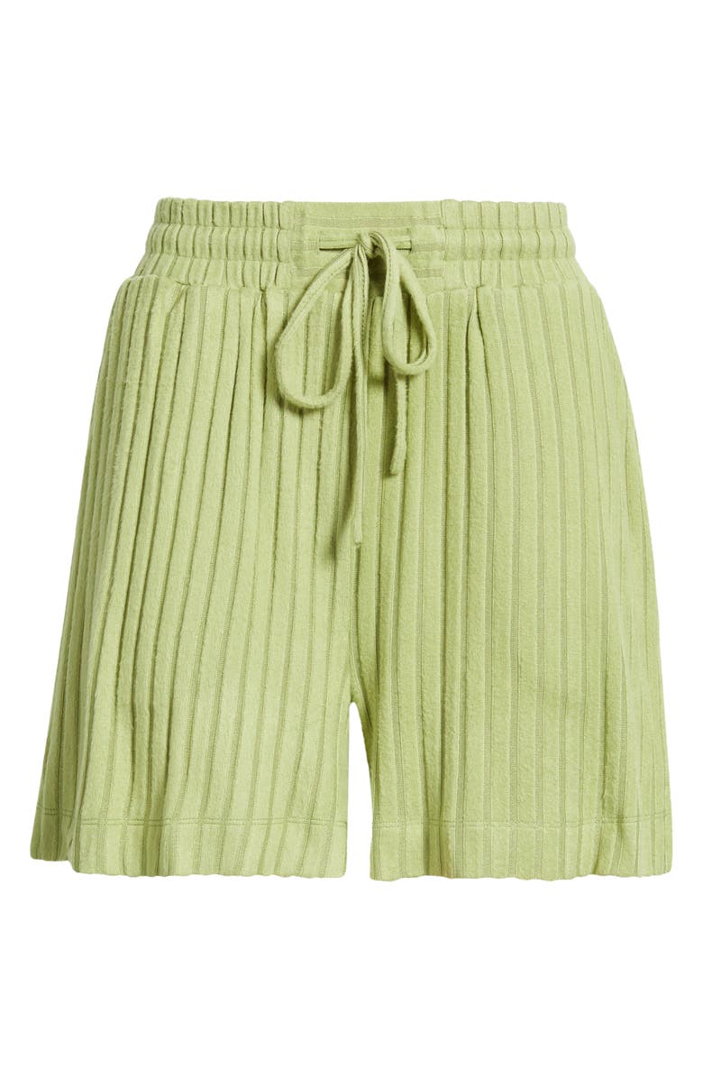 CITY BLUES Cozy Rib Drawstring Shorts, Alternate, color, Pear