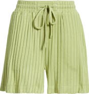 CITY BLUES Cozy Rib Drawstring Shorts