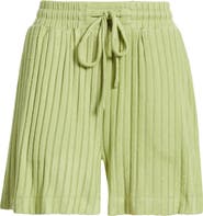 CITY BLUES Cozy Rib Drawstring Shorts