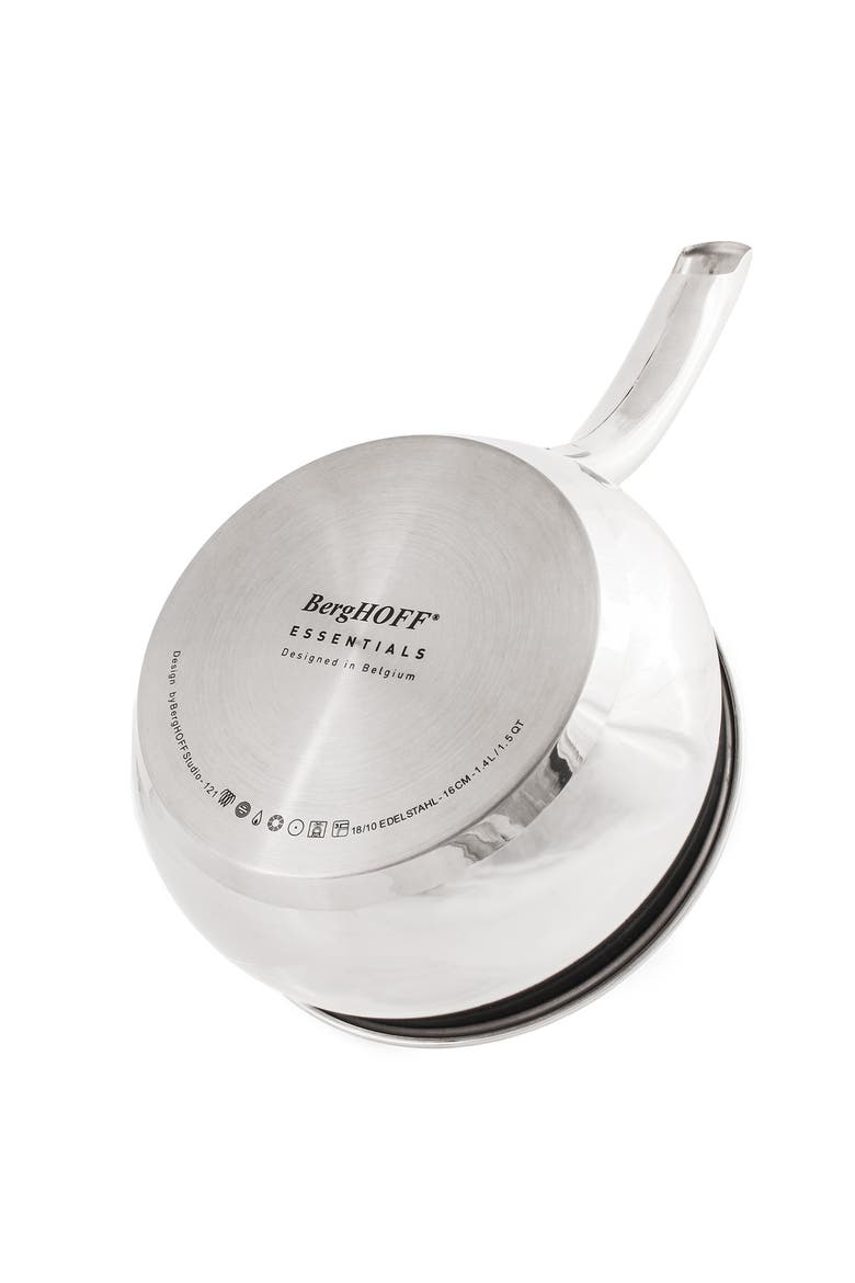 Stainless Steel 1.5-Qt. Covered Saucepan, Alternate, color, SILVER