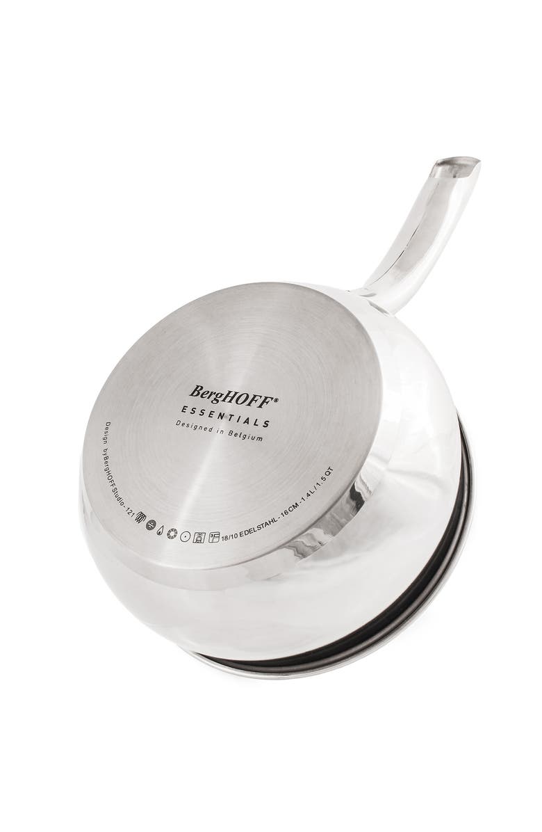 BergHOFF Stainless Steel 1.5-Qt. Covered Saucepan, Alternate, color,