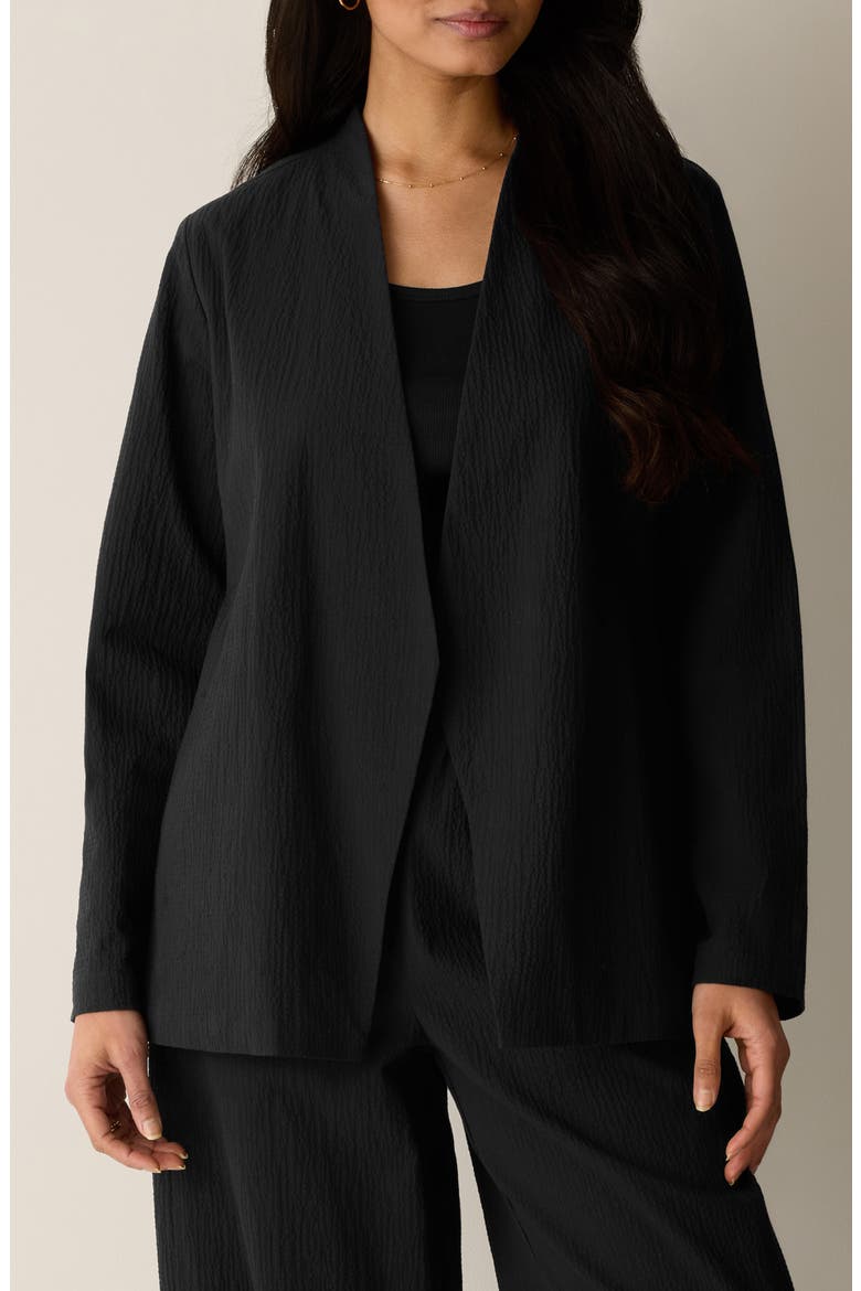 High Collar Cutaway Jacket, Main, color, BLACK