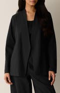 Eileen Fisher High Collar Cutaway Jacket
