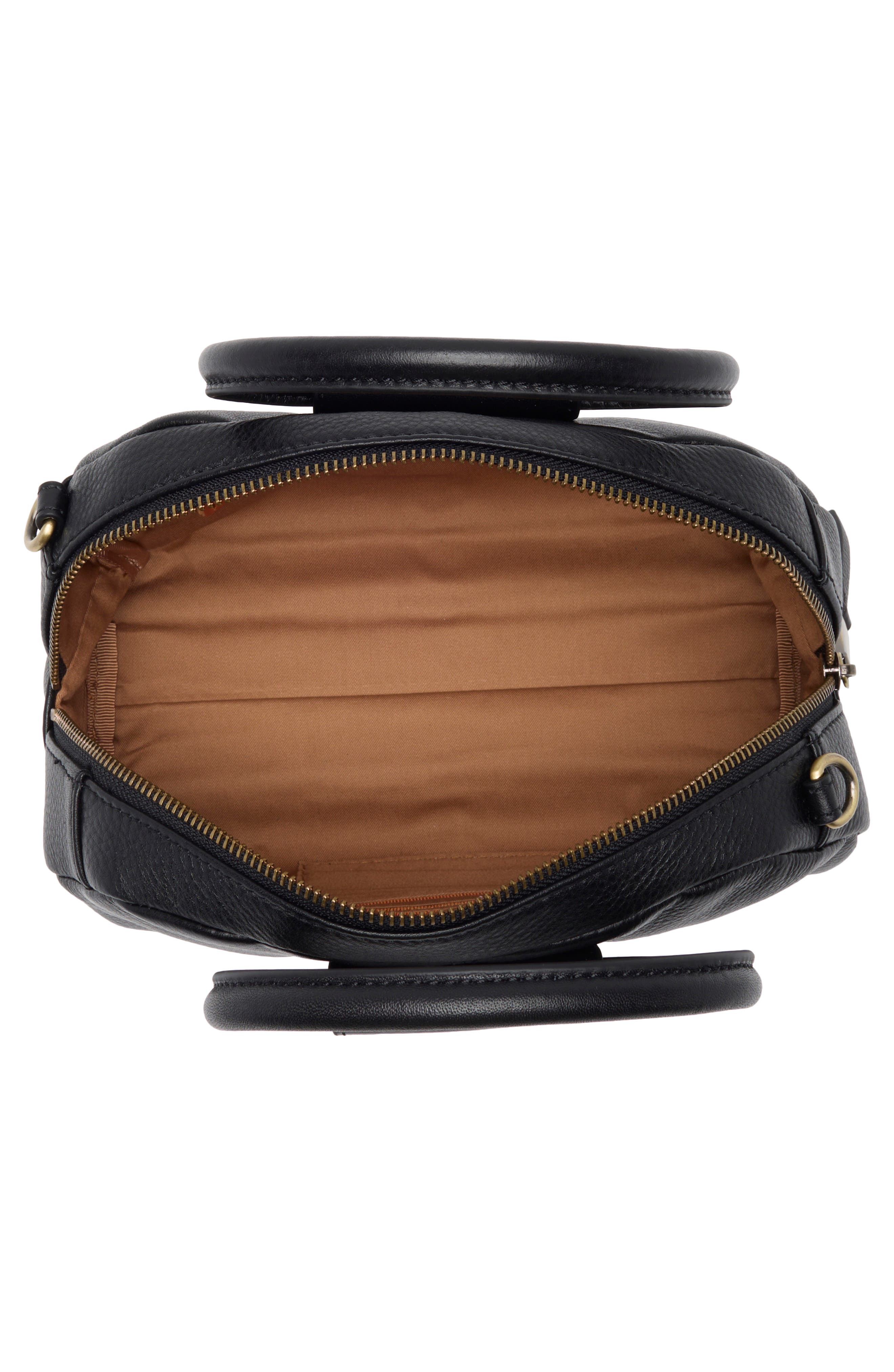 HOBO Sheila Mini Leather Satchel, Alternate, color, Black