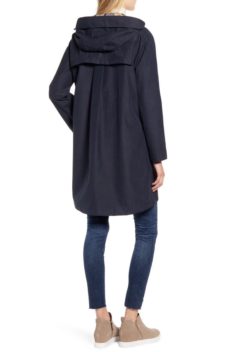 Overcast Waterproof Raincoat with Hood, Alternate, color, NAVY