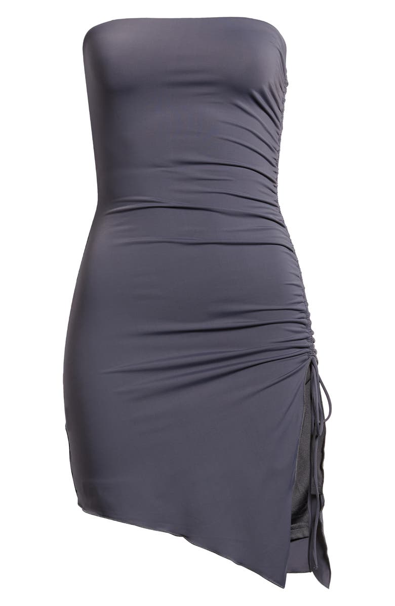 Princess Polly Caprani Drawstring Ruched Strapless Minidress, Alternate, color,