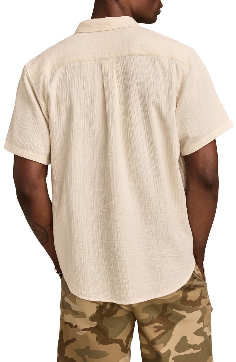 Lucky Brand Short Sleeve Double Gauze Button-Up Shirt, Alternate, color, 