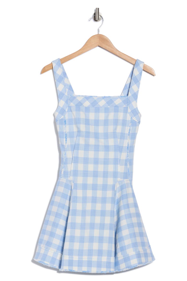 Hannalie Sleeveless Gingham Minidress, Alternate, color, BLUE HYDRANGEA GINGHAM