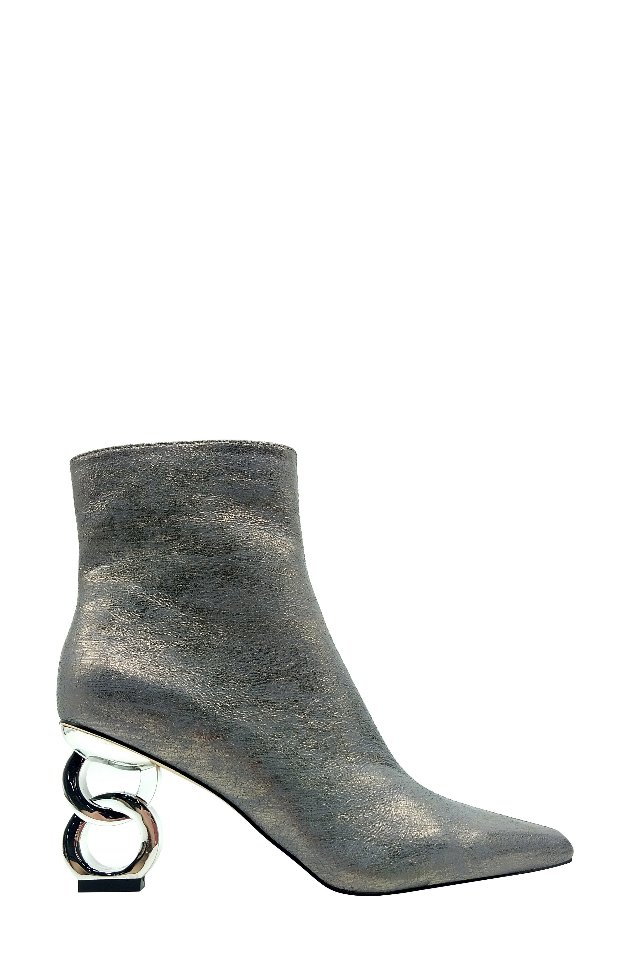 NINETY UNION Roxy Pebbled Ankle Boot, Alternate, color, Pewter