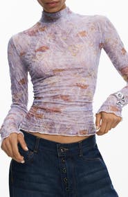 Desigual Embroidered Long Sleeve T-Shirt