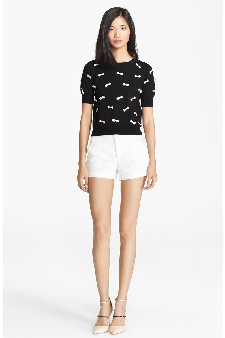 Bow Detail Sweater, Alternate, color, BLACK