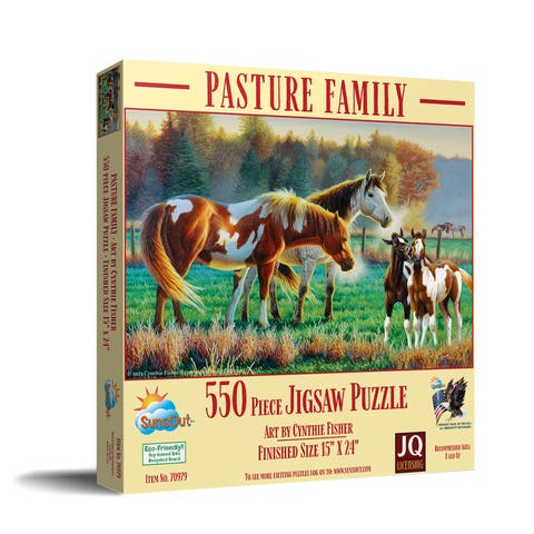 Pasture Family 550 piece Jigsaw Puzzle for Adults