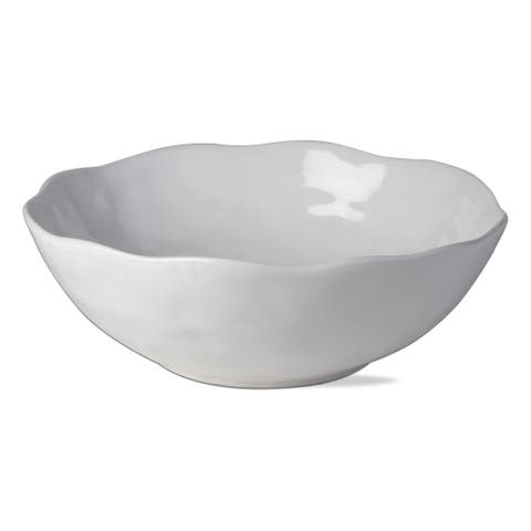 Formoso White Stoneware Round Tall Serving Bowl Dish 128oz