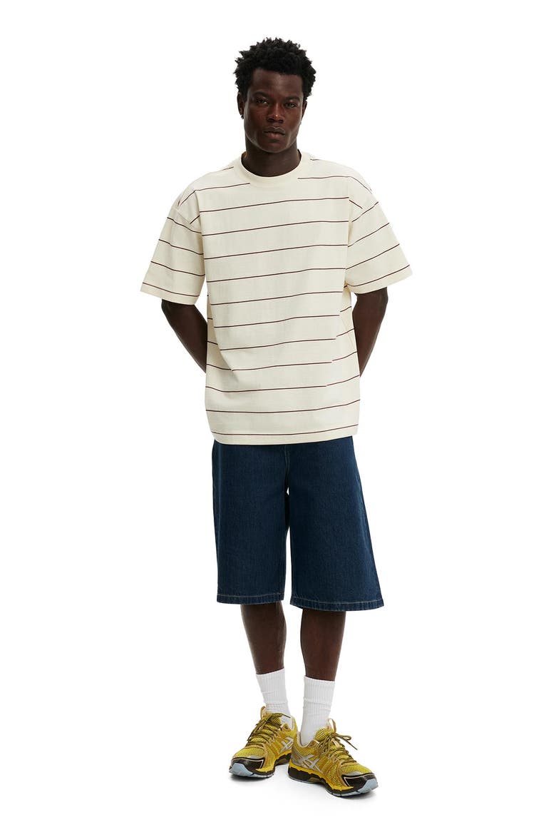 Men's Box Fit Plain T-Shirt, Alternate, color, Creampuff  True Burgundy