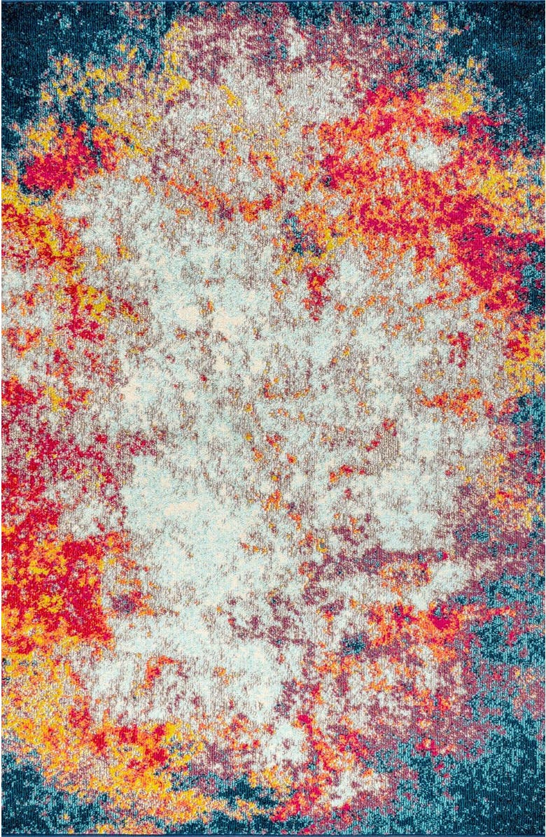 JONATHAN Y Contemporary POP Modern Abstract Area Rug, Alternate, color, Cream/Blue