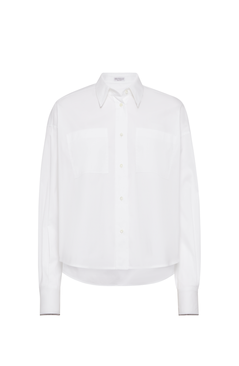 Brunello Cucinelli Shirt with monili, Main, color, White